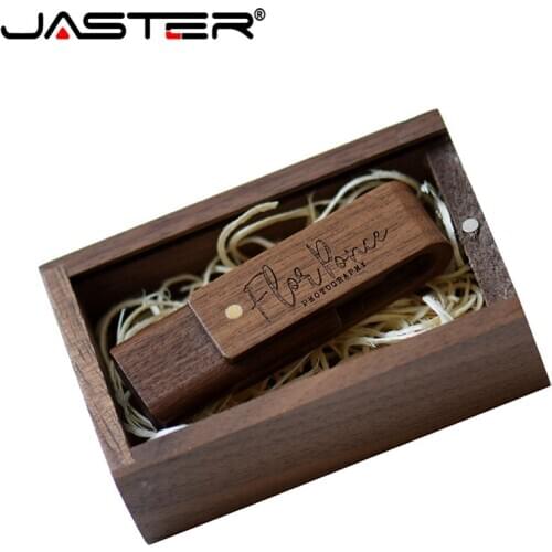 JASTER Natural Wood usb 2.0 360 Rotating USB Flash Drive Pen Drive 4GB 8GB 16GB 32GB Memory Stick