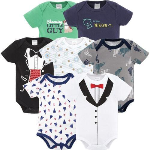 Body bebe Cotton Baby Bodysuit For Girl Short Sleeve Body Baby Boy Clothes Cartoon 3 6 9 12M Newborn Baby Gilr Bodysuits