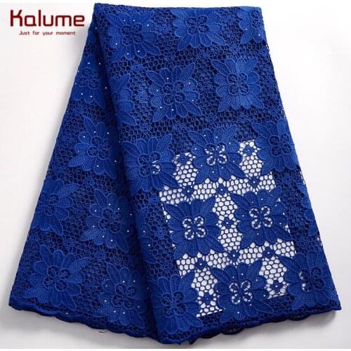 Kalume Guipure Cord Lace DIY Dress High Quality African Guipure Cord Lace Water Soluble Cord Lace Fabric For Dress Party H2356