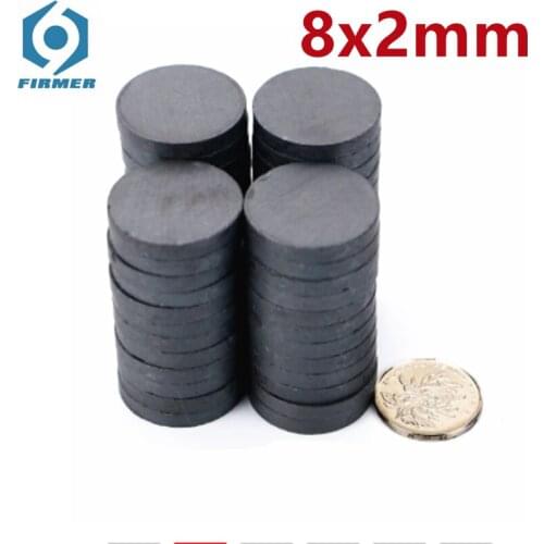 100pcs/lot Disk Ferrite Magnet 8x2 22x4 25x3 12x6 13x3 5x5 18x6 14x3 mm magnet ring ferrite magnet for speakers magnet black