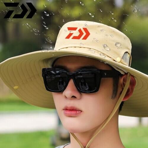 Daiwa Mens Summer Fishing Mountaineering Outdoor Sports Hat Sunscreen Neck Protection Breathable Waterproof Windproof Sun Hat