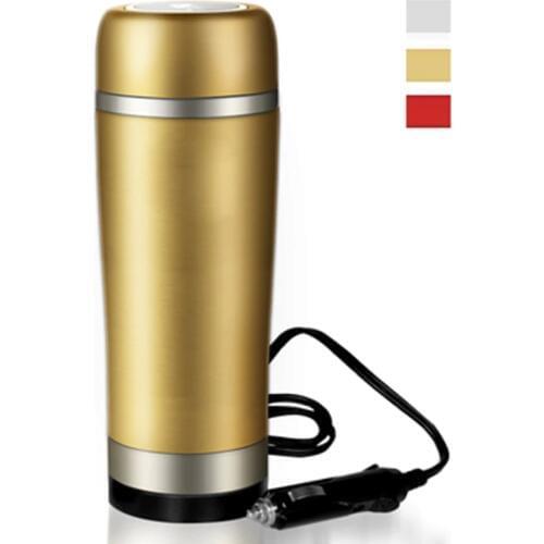 DMWD 350ml Water Heating Cup For Car Electric Kettle Water Heater 12V Stainless Steel Water Cup Boiling Automatic Power Off