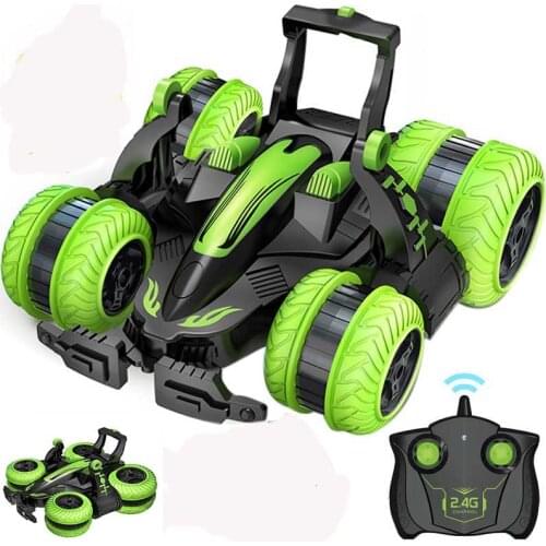 New 1:18 2.4Ghz RC Stunt 4WD Radio Remote Control Toy Cars With LED Light 360 Degree 10km Electric RC Vehicle Toys For Kids Gift