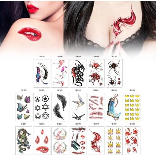 New Waterproof Simulation Temporary Tattoo Stickers Fashion Fake Tattoos Body Art Sticker for Adult Men Women Kids