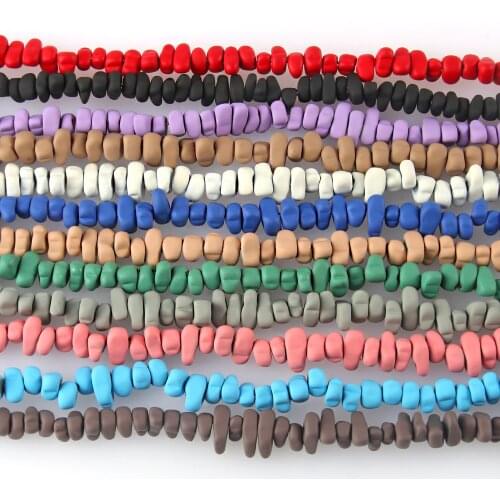 Wholesale 6mm Hematite Stone Multicolor Rubber Irregular Shape Loose Round Beads for Accessories Jewellery Making Diy Bracelet