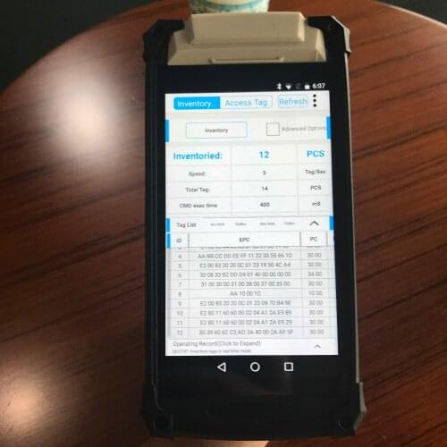 3~8m long range ISO18000-6c Bluetooth/WiFi/1d Barcode windows uhf rfid handheld reader