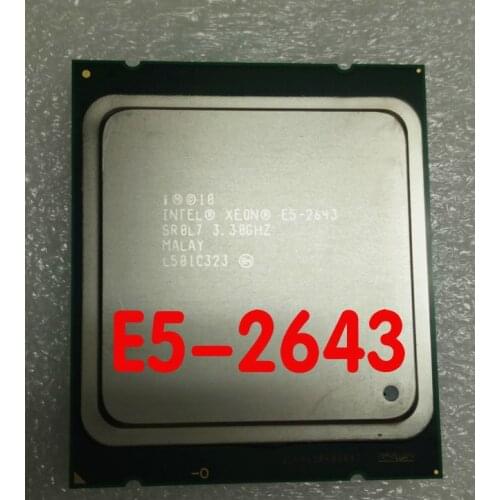 Original Intel Xeon OEM version cpu E5 2643 3.3GHz Quad-Core 10M Cache DDR3 1600MHz FCLGA2011 TPD 130W E5-2643