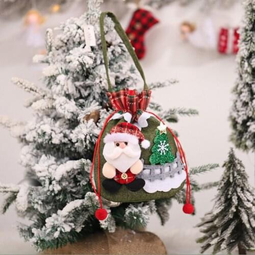 Merry Christmas 2022 Christmas Candy Bag Gift Bag Christmas Decorations Christmas New Year 2021 Hot Sale New