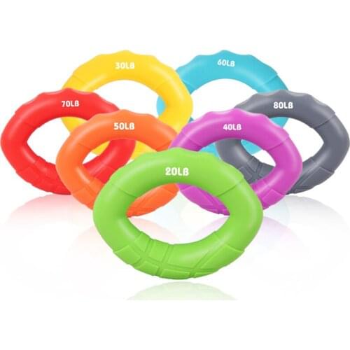 Silicone Finger Hand Grip Powerball Trainer Arm Forearm Muscle Strength Training Home Gym Hand Gripper Expander Exerciser