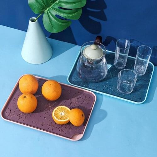 Drain Tray Rack Rectangular Double Layer Plastic Portable Drainer Sink Tray for Kitchen Shelving Rack Drain Board Kitchen Tools