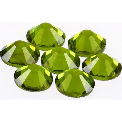 Non-HotFix Rhinestones applique Shiny Crystal olivine crystals Strass Stone Glue on nail art Rhinestones For Clothes needlework