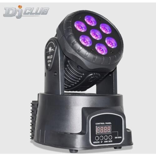 Mini Spot 7X12W Dmx Wash Led Moving Head Rgbw Quad With Advanceddj Dmx Stage Lighting