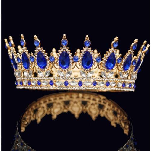 New Designs Royal Queen King Bridal Tiara Crown for Wedding Hair Jewelry Crystal Round Diadem Girls Hair Ornaments Accessories