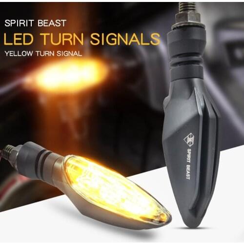 2pcs/set 12V Motorcycle Turn Signal Lights Waterproof ABS LED Direction Yellow Lights Motorcycle Light Assembly Accessories