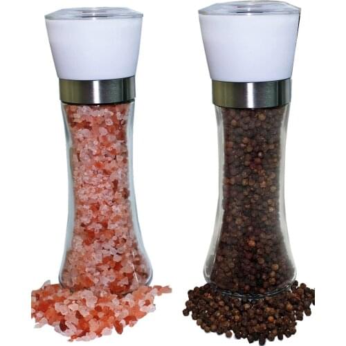 Pepper Salt Shaft 2pcs Home Kitchen Spice Salt Jar Container Ceramic Knife Pepper Mill Mixer Gadget Grinders Kitchen Tools
