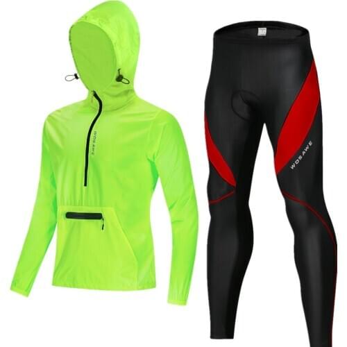 WOSAWE Woman Cycling Jacket Hooded Reflective MultiFunction Jersey Road MTB Bike Bicycle Windproof Rain Coat Windbreaker