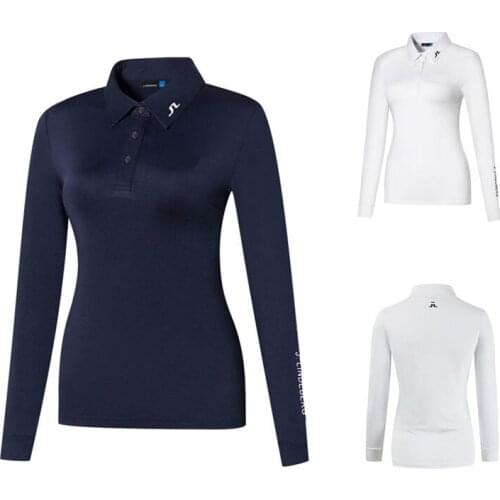 Womens Golf T-shirt Summer Sports Long Sleeve Shirt Quick Dry Breathable Polo-shirt for Ladies 골프웨어