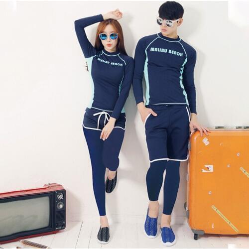 Swimming Swimwear Women Bodysuit Swiming Suit Swimsuits Summer 2019 Female Drying Surf Beach Men Long Sleeve Waterproof Sport