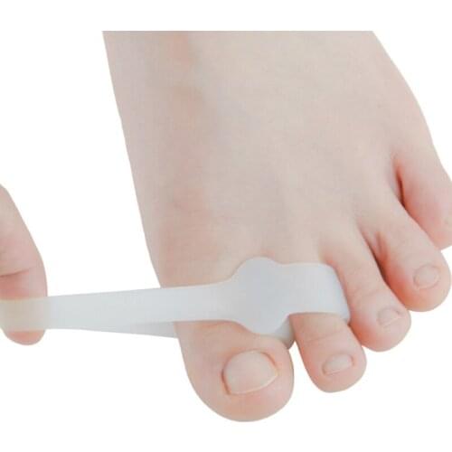 1 Pair Nails Finger Separator Kapmore Toe Separator 2 Holes Silicone Soft Elastic Toe Spacer Toe Straightener For Adult