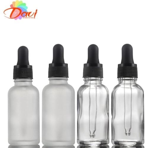 1PC Refill Frosted Glass Dropper Bottle Herbal Essence Massage Oils Serum Perfume Aromatherapy Liquid Pipette Refillable