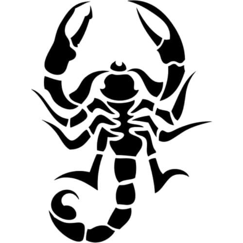 10.4cm*13.9cm Tribal Tattoo Scorpion Animal Car Accessories Stickers Black/Silver S3-5243