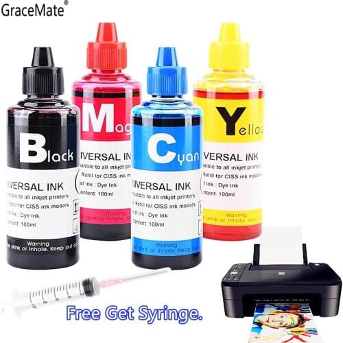 100ml Dye Ink Refill Kit for T1281-T1284 1281 Ink Cartridge Ciss Compatible for Epson Stylus S22 SX125 SX230 SX420W Printer Ink