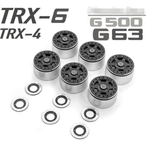 2.2 Wheel Hubs Lock Tire Wheel Rims Beadlock With Brake Disc for TRAXXAS TRX6 G63 TRX4 G500 RC Car Accessories WITH LOGO