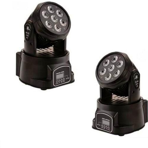 2pcs/lot Disco DJ Lighting/7x12W RGBW LED Moving Head Light/ 4in1 LED Wash Stage Effect Light /Wedding Home Party Xmas LED Lamps