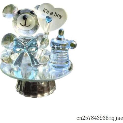 20pcs Crystal Bear Nipple Baptism Baby Shower Souvenirs Party Wedding Favors Giveaway Gift for Guest