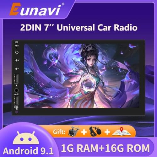 2 Din Andriod 9 Car Radio GPS For Nissan Kia Toyota Hyundai VW Passat Polo Golf Universal Head unit 4 USB Multimedia Player 2Din