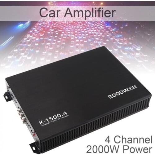 Car Amplifiers 12V 2000W 4-Channel Audio Stereo Bass Speaker Car Audio Amplifiers Subwoofer Car Audio Amplifiers