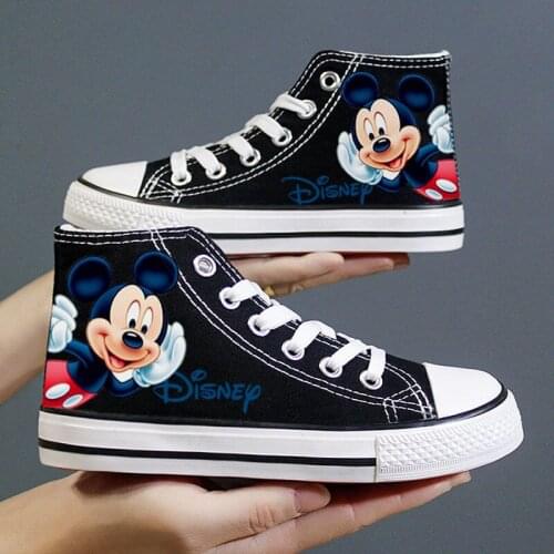 Disney Spider-Man cartoon childrens soft-soled canvas sneakers autumn boys and girls shoes graffiti sneakers casual shoes