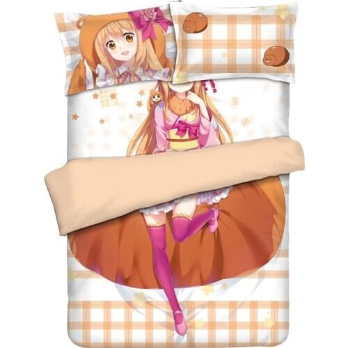 Dropshipping Anime Cartoon Bed Sheet/Duvet Cover/Two Pillowcases 4pcs Set