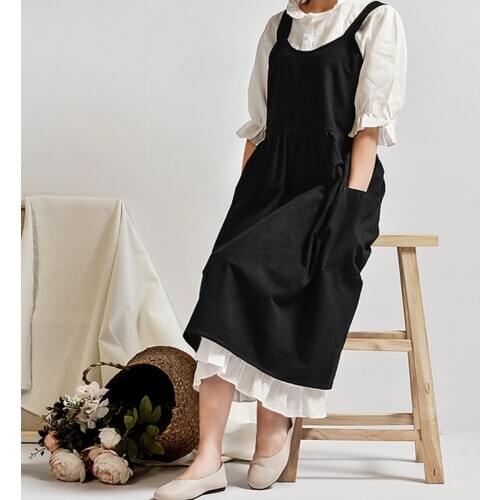 Nordic Art Aprons Pleated skirt Coffee Shops Flower Shops Work Cleaning Aprons Kitchen Aprons For Women Kitchen accessories