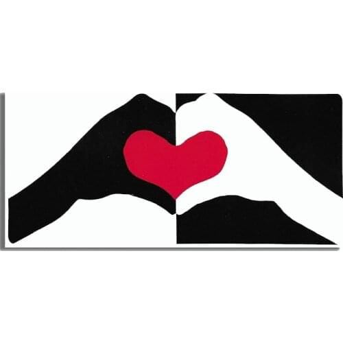 Gear Tatz Black and White Heart Shaped Hand New Bumper Car Sticker/Car Decal for Adult Black Life Matter Liberal Derty Profe