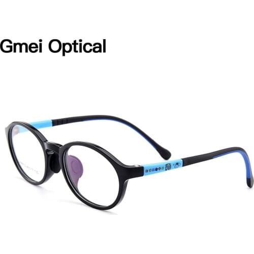 Gmei Optical New Childrens Eyewear Ultra-light Flexible TR90 Silica Gel Comfortable Safe Full Rim Kids Eyeglass Frames CX68012
