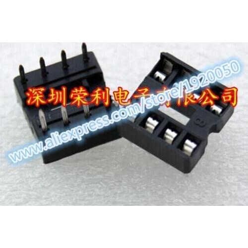 IC Block 8P flat feet straight socket DIP-8 IC chip integrated seat