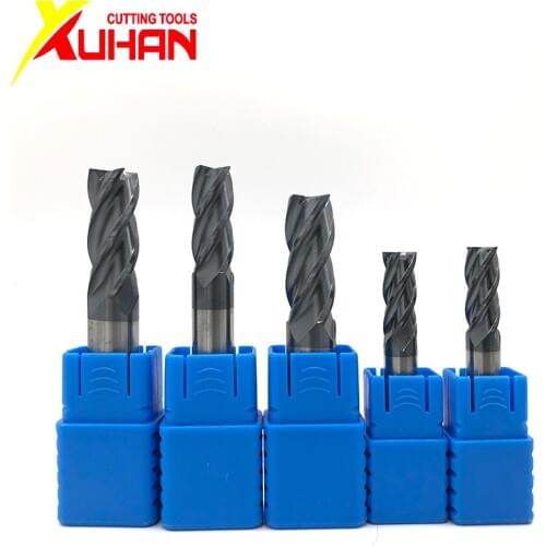 Endmills 4 Flute lengthen HRC50 Carbide endmill machine Tungsten Steel cnc Milling Cutter End Mill machine tools