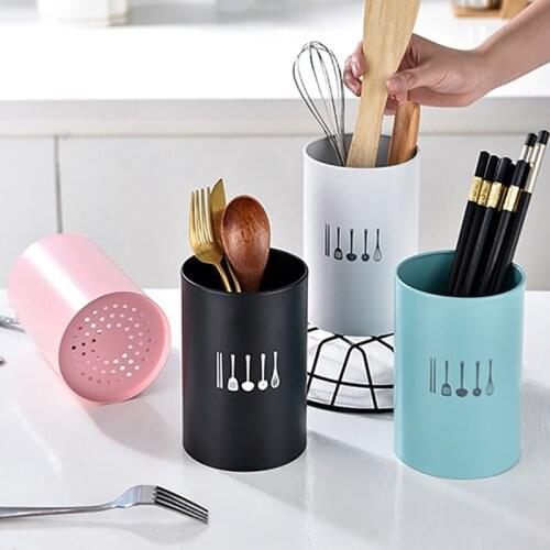 Kitchen Chopsticks Cage with Drain Hole Stainless Steel Spoon Fork Cutlery Drainer Rack Storage Holder Kitchen Gadgets Organizer