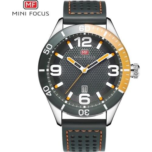 MINIFOCUS Fashion Men Watches 2021 Luxury Brand Leather Band Mens Watch Waterproof Mens Watches Quartz Calendar Date Wristwatch