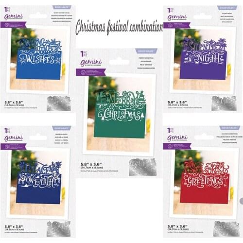 Christmas festival combination Metal cutting dies cross stitch scrapbooking diesstencil Holiday card christmas new dies new 2021