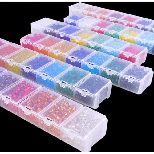 2-4mm Czech Glass Seed Beads Belt Box Set Charm Seedbeads Rondelle Spacer Beads For DIY Bracelet Necklace Jewelry Making