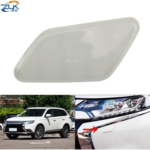 ZUK Front Head lamp Headlight Water Spray Nozzle Cover Lid Cap Shell Unpainted For Mitsubishi For Outlander 2016 2017 2018 2019