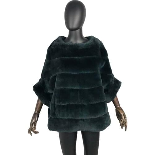 2020 New Arrival Real Rex Rabbit Fur Coat Jacket Women Winter Warm Fashion Outwear Top Selling