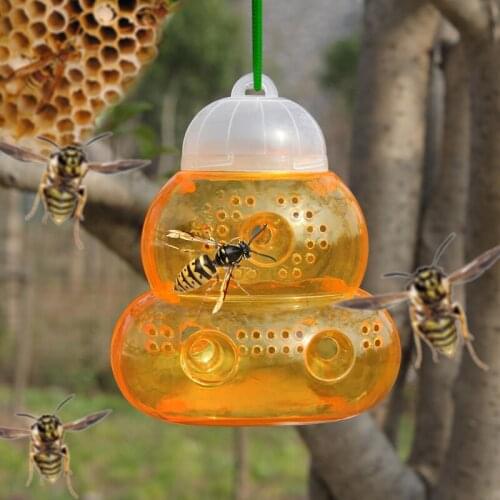 4Pcs/Lot Portable Hanging Beehive Wasp Trap Creative Gourd Shape Hornets Wasp Repellent Bee Catcher Home Garden Pests Killer