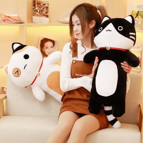 Cat plush toy cute cartoon cat doll big kitten doll animals pillow girl gift birthday gift creative decoration 31inch 80cm