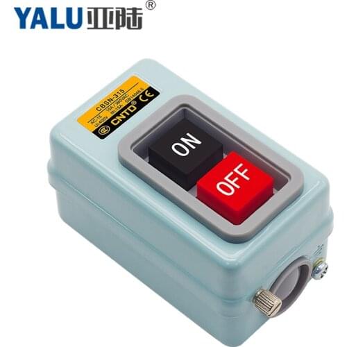Push Button Power Switch Three Phases Power Control Start Switch 3P 15A 2.2KW CBSN-315