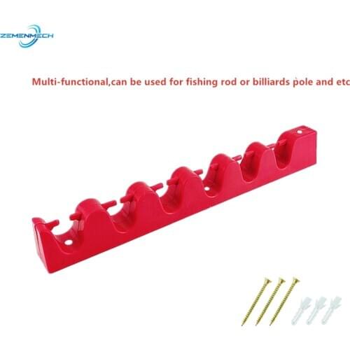 Rubber 6 Rod Rack Fishing Pole Holder Stand For Fishing Rod Holder Display Rack Fixing Wall Mounted Collection Storage Tackle