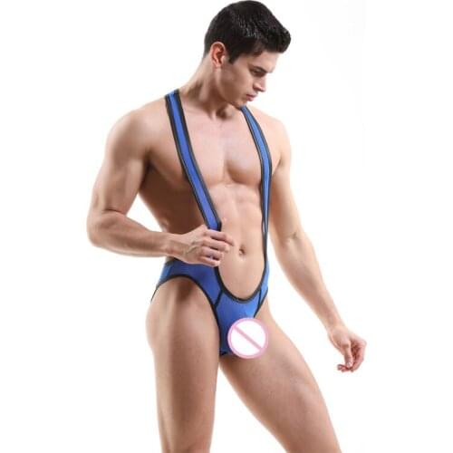 Sexy Mens Undershirts Jockstrap Mesh Breathable Jumpsuits Leotard Underwear One-Piece Wrestling Singlet Bodysuirts