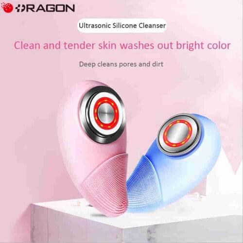 Silicone Face Cleansing Brush Electric Face Cleanser +Facial Lifting Anti Aging Wrinkles Removal Deep Washing Massage Brush Tool